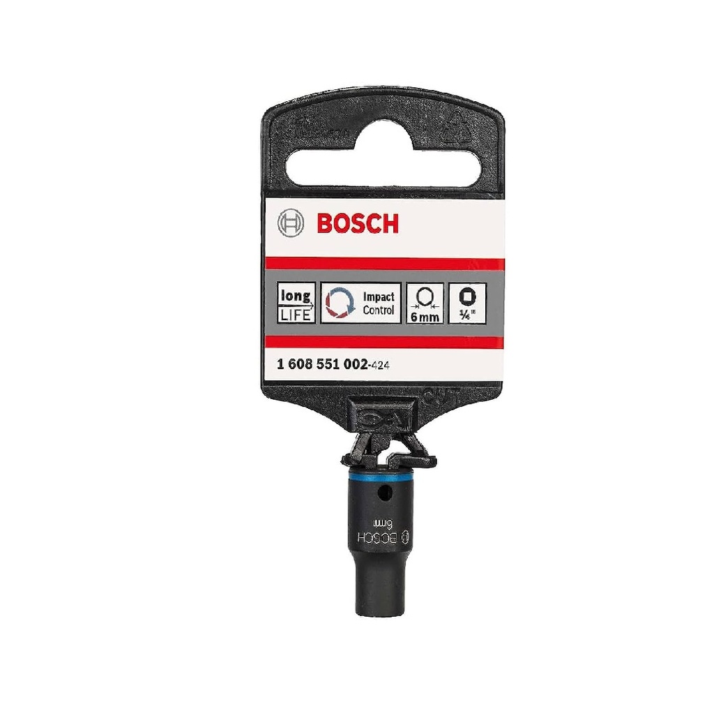 DADO DE IMPACTO 1/4" DE 6MM REF. 1608551002 / 873736 / 025638 MARCA BOSCH