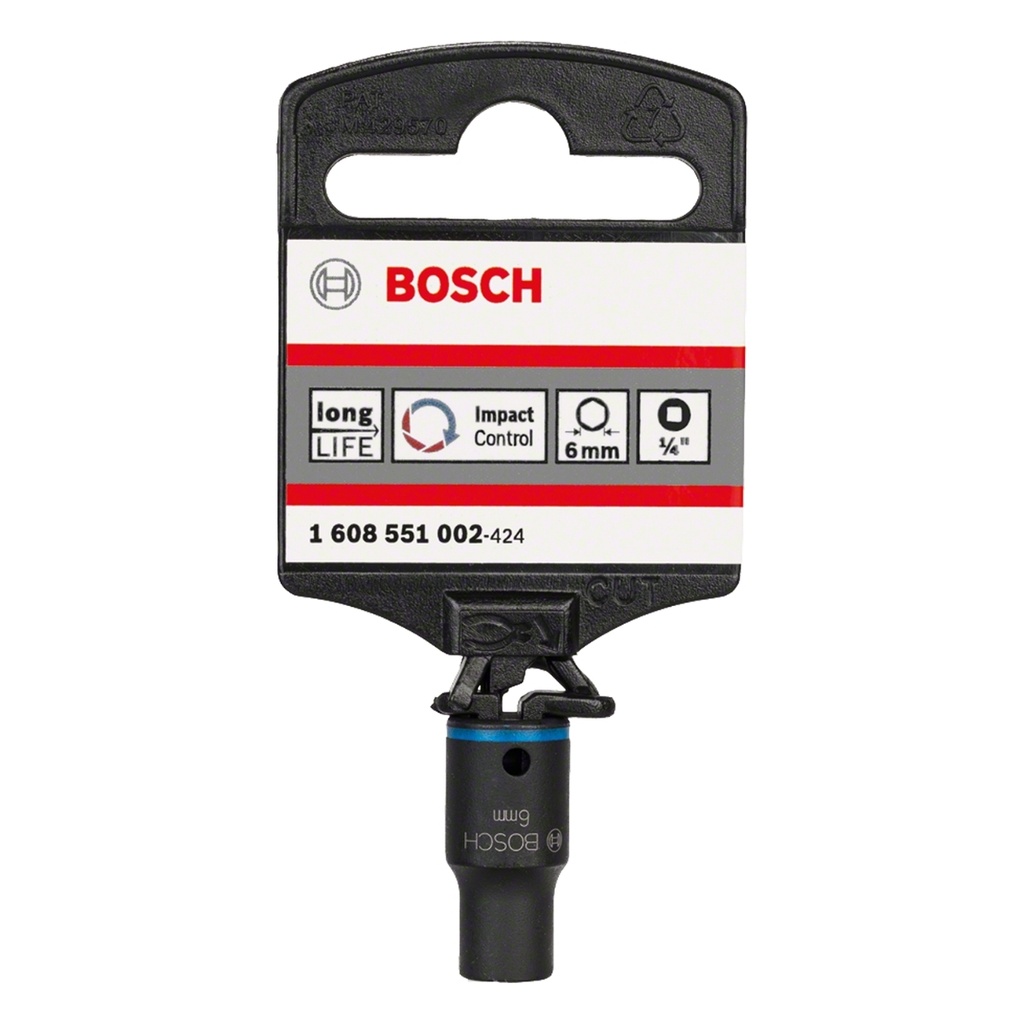 DADO DE IMPACTO 1/4" DE 6MM REF. 1608551002 / 873736 / 025638 MARCA BOSCH