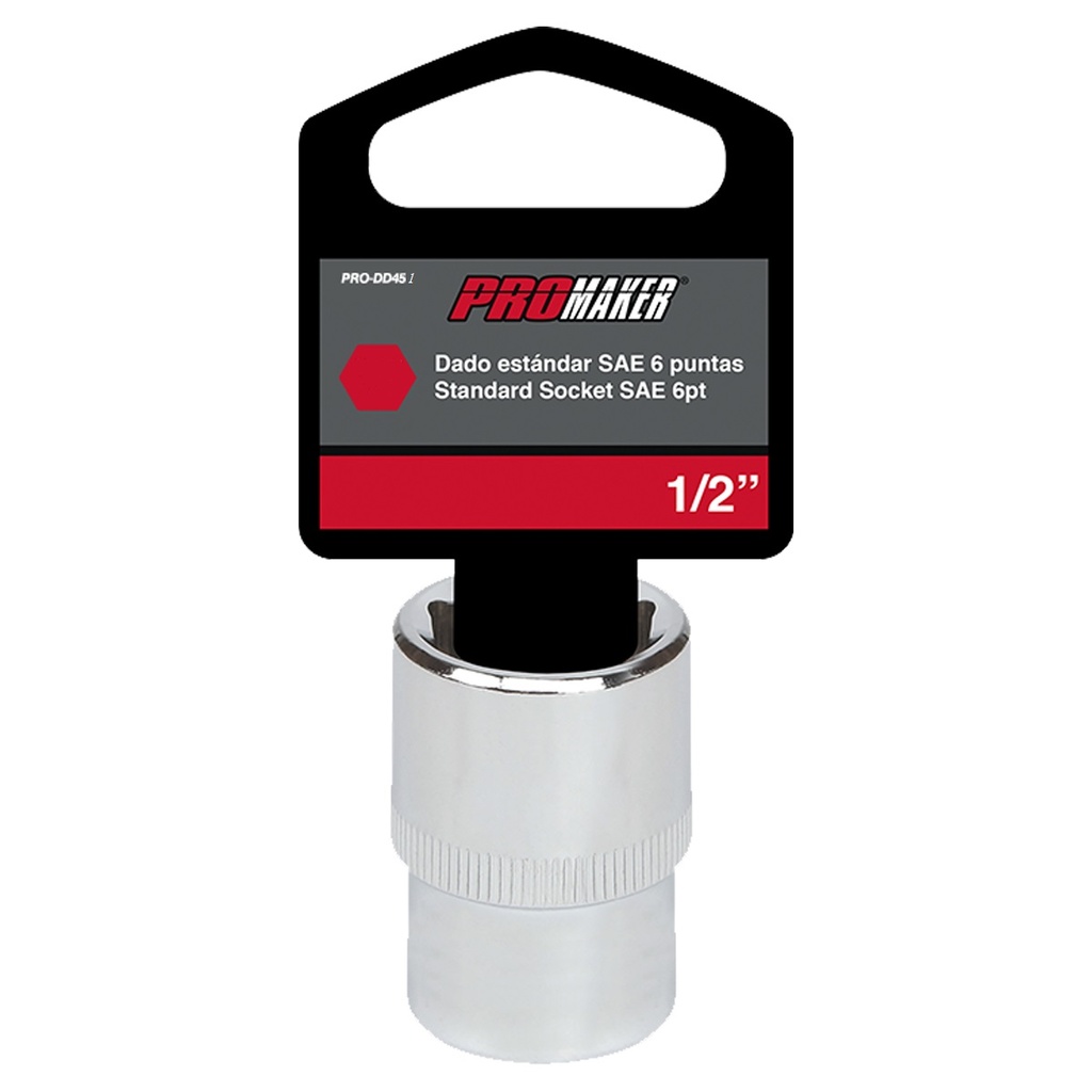 DADO CORTO HEXAGONAL 1/2" X 7/16" REF. PRO-DD451 MARCA PROMAKER
