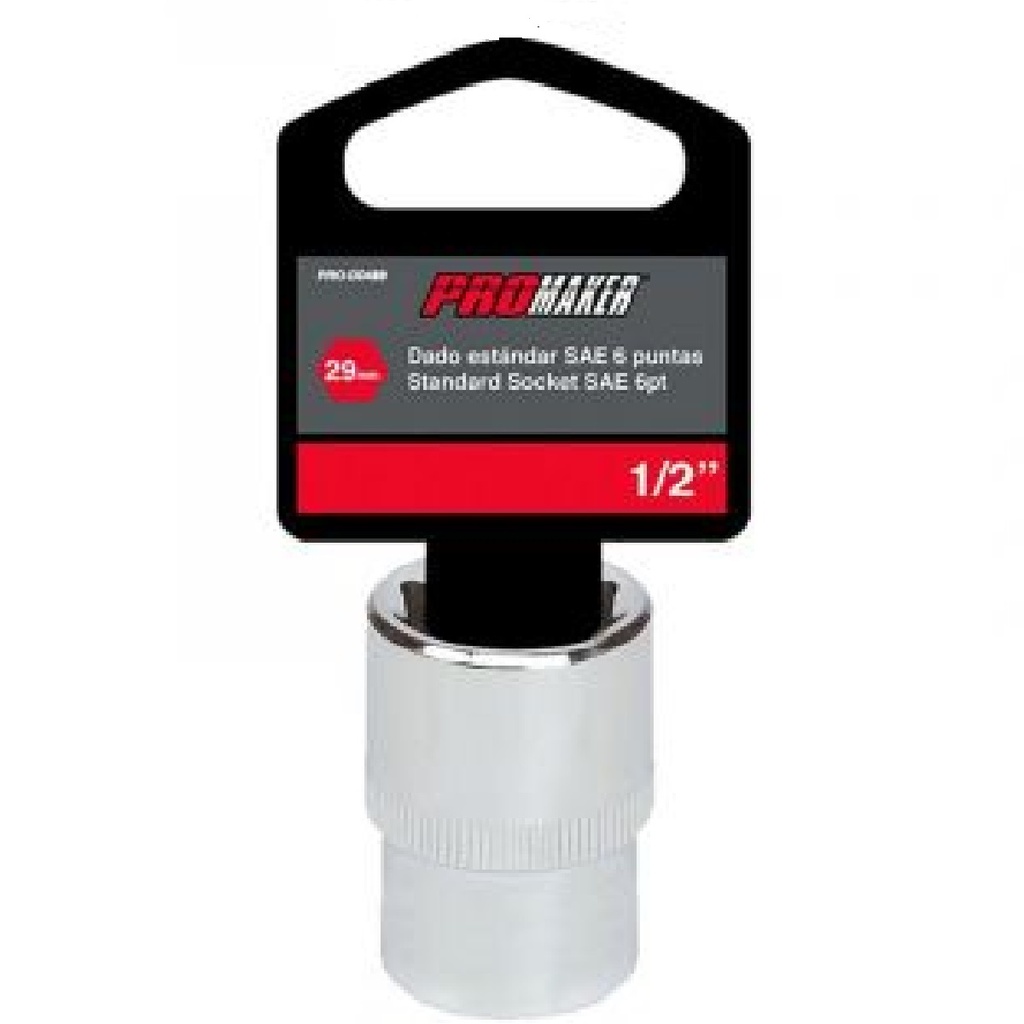 DADO CORTO HEXAGONAL 1/2" X 29 MM REF. PRO-DD489 MARCA PROMAKER