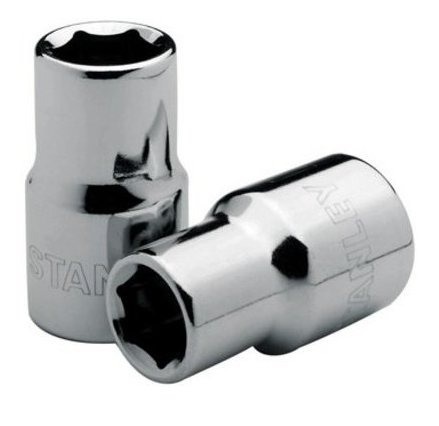 DADO CORTO HEXAGONAL CROMADO 1/2" X 5/16" REF. 86-441 COD. 864411 MARCA STANLEY