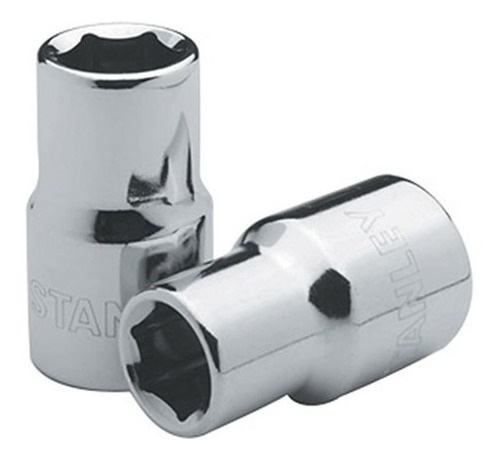 DADO CORTO HEXAGONAL CROMADO 1/2" X 9/16" REF. 86-445 COD. 781691 MARCA STANLEY