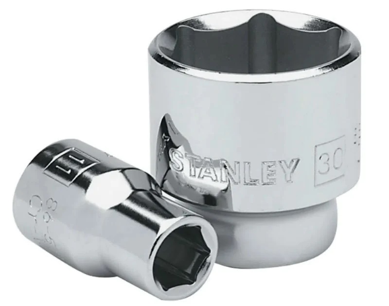 DADO CORTO HEXAGONAL CROMADO 3/8" X 18 MM REF. 88131 MARCA STANLEY