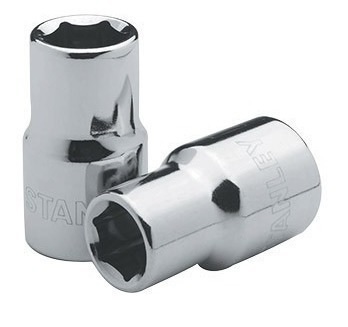 DADO CORTO HEXAGONAL CROMADO 1/2" X 16 MM REF. 88738B MARCA STANLEY