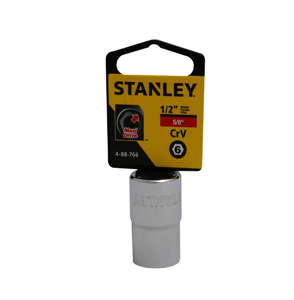 DADO CORTO HEXAGONAL CROMADO 1/2" X 5/8" REF. 88766 COD. 782940 MARCA STANLEY