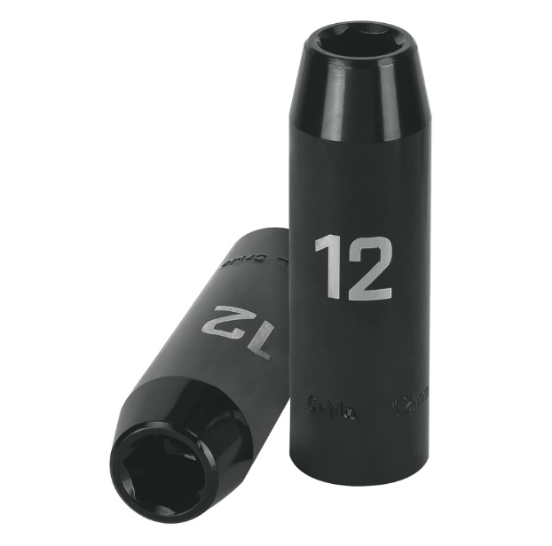 DADO DE IMPACTO LARGO 1/2" 12 MM CUADRO 1/2" 6 PUNTAS MOD.D-7312-M REF. 12424 MARCA TRUPER
