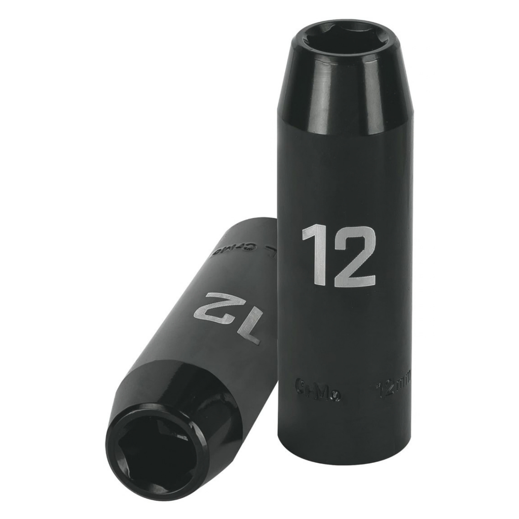 DADO DE IMPACTO LARGO 1/2" 12 MM CUADRO 1/2" 6 PUNTAS MOD.D-7312-M REF. 12424 MARCA TRUPER