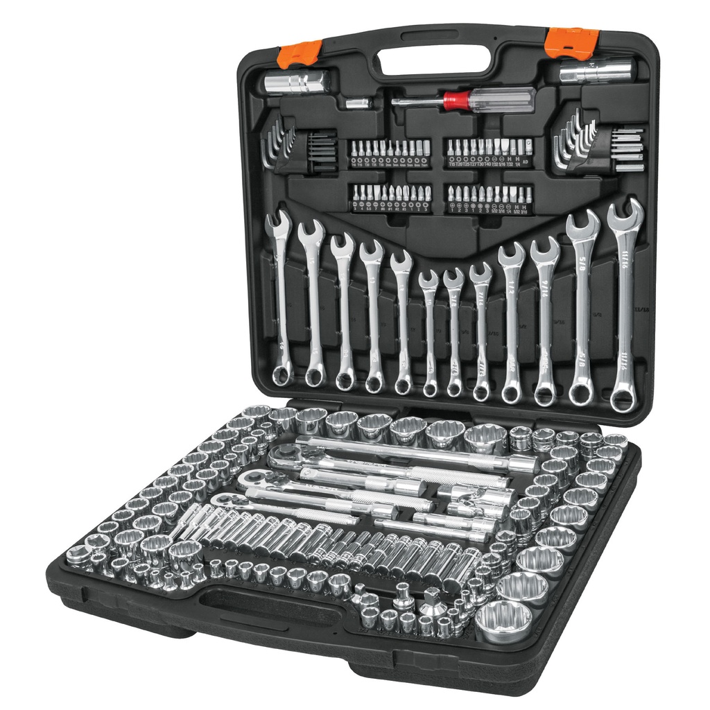 JUEGO DE DADOS 199 PZAS DE 1/4" - 3/8" - 1/2" MOD. JD-199MP REF.12894 MARCA TRUPER