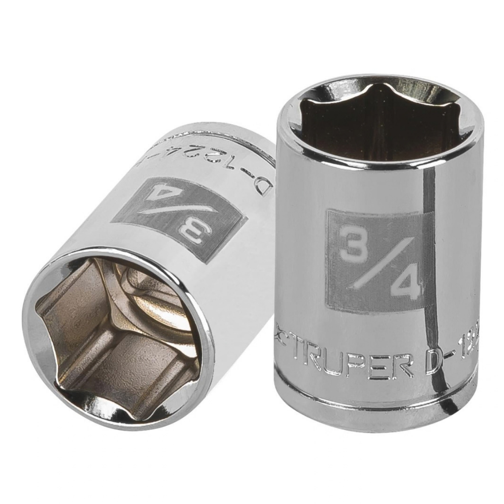 DADO CORTO HEXAGONAL 6 PUNTAS 1/2" X 3/4" MOD. D-1224-H REF. 13236 / 643761 MARCA TRUPER