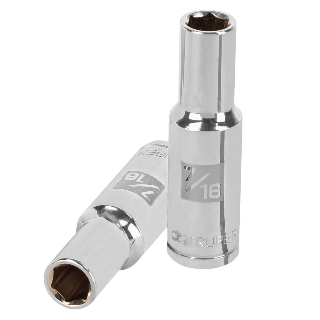 DADO LARGO HEXAGONAL 6 PUNTAS 1/2" X 7/16" MOD. D-1214-HL REF. 13324 / 615126 MARCA TRUPER