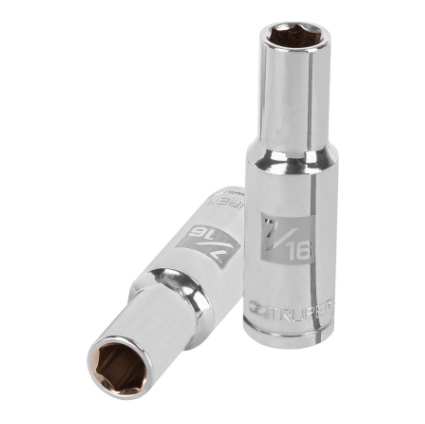 DADO LARGO HEXAGONAL 6 PUNTAS 1/2" X 7/16" MOD. D-1214-HL REF. 13324 / 615126 MARCA TRUPER