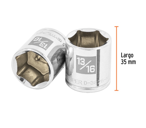 DADO 6 PUNTAS 3/8" X13/16 " MOD. D-5226-H REF. 13614 MARCA TRUPER