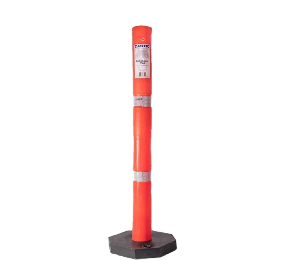 DELINEADOR VIAL CON BASE PLASTICA 116 X 24 X 24 CM REF. DEL-VIAL / 431025 MARCA CASTIC