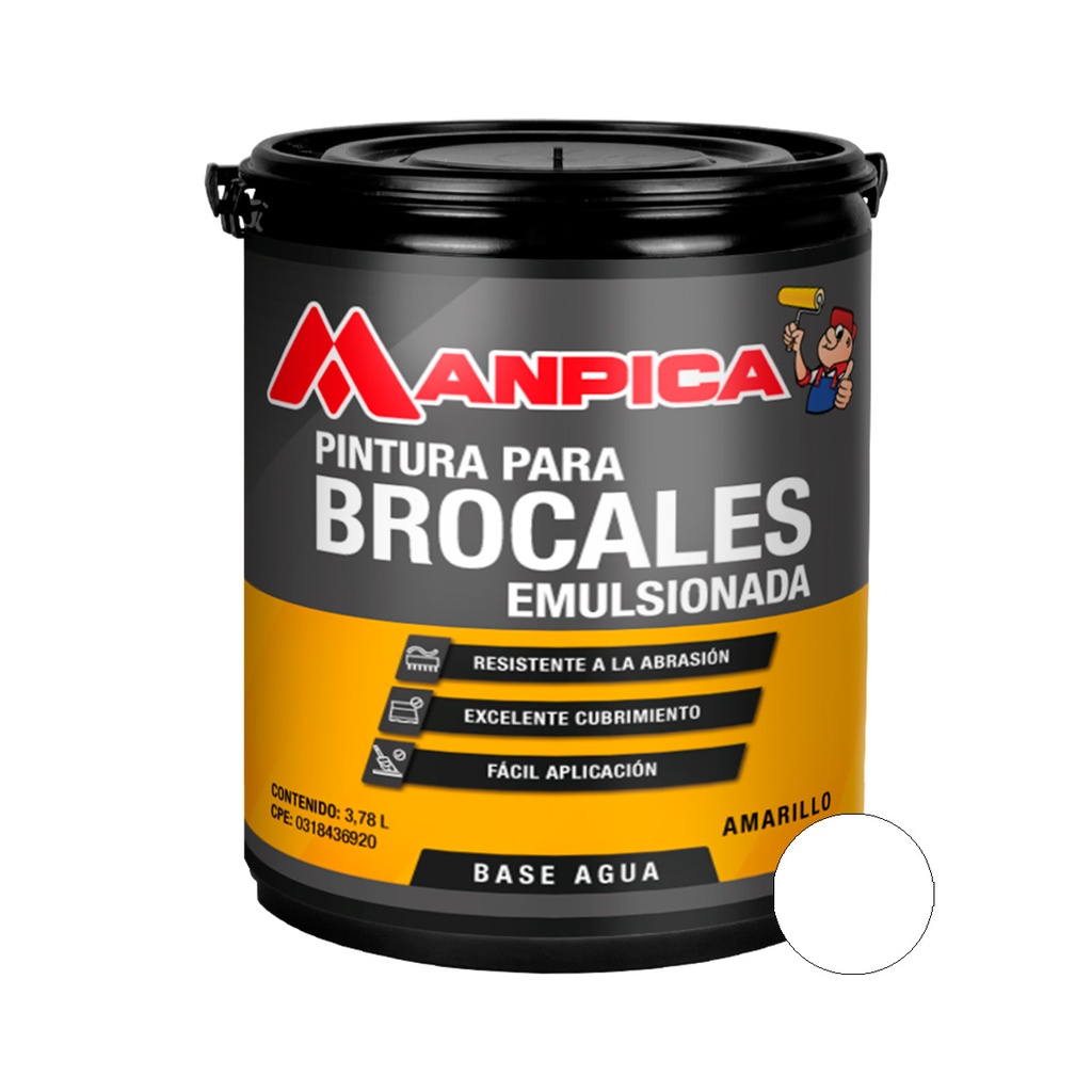 PINTURA DEMARCACION BROCAL 1 GL COLOR BLANCO REF. CEM-100-10 MARCA MANPICA