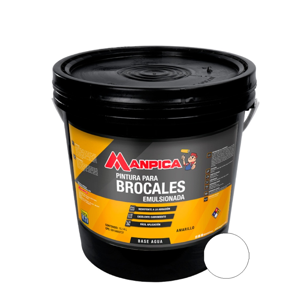 PINTURA DEMARCACION BROCAL CUÑETE DE 4 GL COLOR BLANCO REF. CEM-100-40 MARCA MANPICA