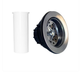 DESAGUE / CESTA PARA FREGADERO PLASTICO CROMADO DE 3 1/2" REF. PH-050 MARCA COFLEX