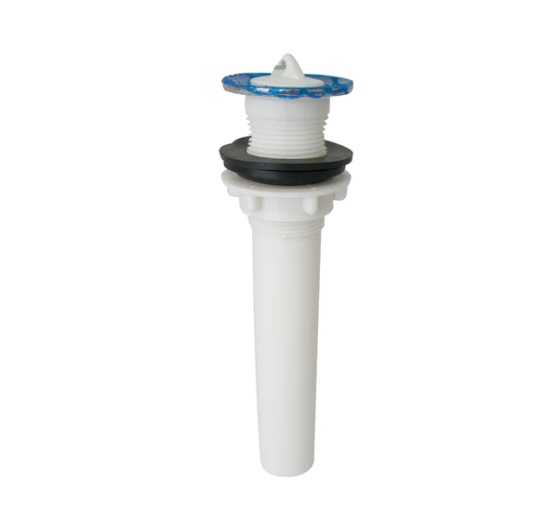 DESAGUE PARA LAVAMANO SENCILLO PLASTICO CON BORDE PLAST. CROMADO C/REBOSE REF. DES-P124 MARCA GDESEO
