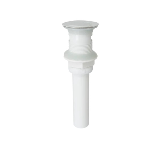DESAGUE PARA LAVAMANO SENCILLO PLASTICO C/BORDE PLAST. CROMADO PUSH BOTON REF.DES-P125 MARCA GDESEO