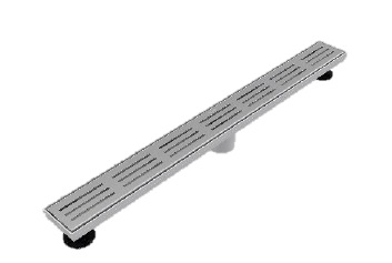 REJILLA RECTANGULAR / DESAGUE LINEAL 60 CM SERIE SQUARE DOTTS (PERF) ACERO INOX POLISHED / GRIS NOVA