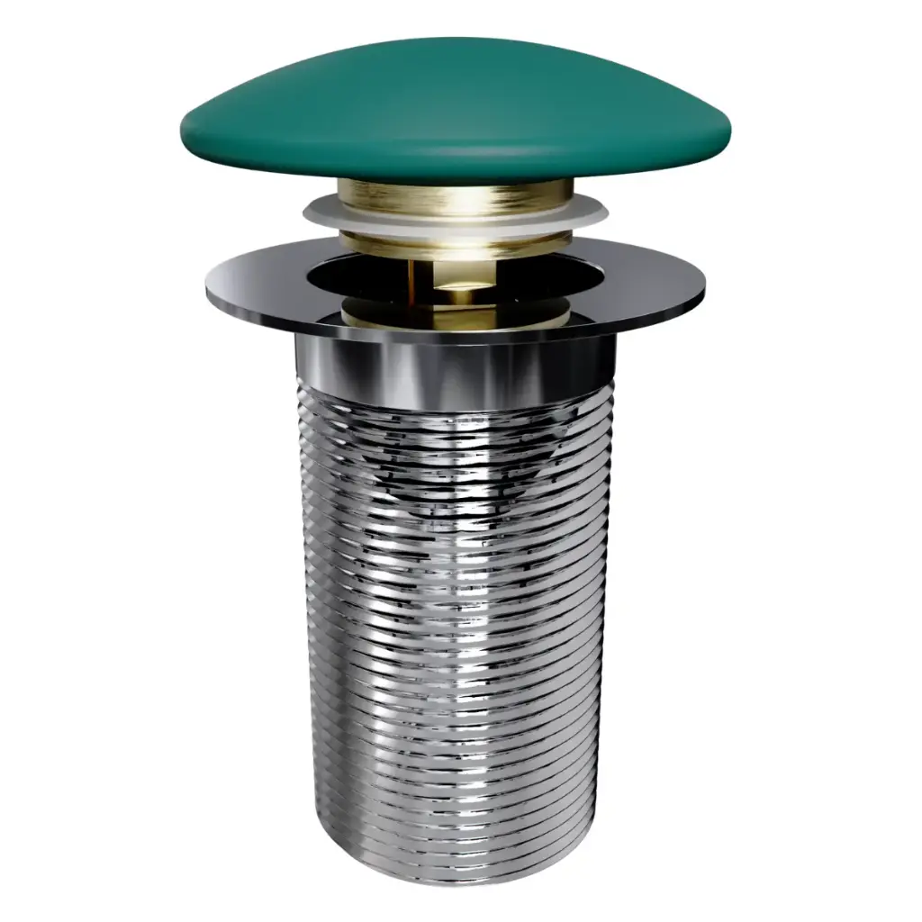 DESAGUE CERAMICO PARA LAVAMANOS SERIE ART CHROME GREEN / VERDE CROMADO REF. NVLAV7717 MARCA NOVA