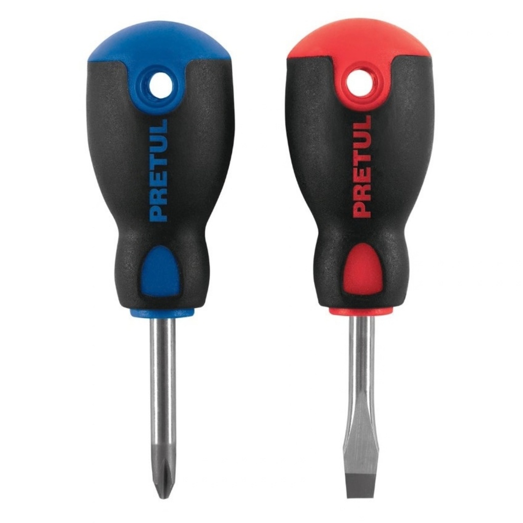 JGO. DESTORNILLADORES DE 2 PZAS MOD. JDT-2BP REF. 20217 MARCA PRETUL