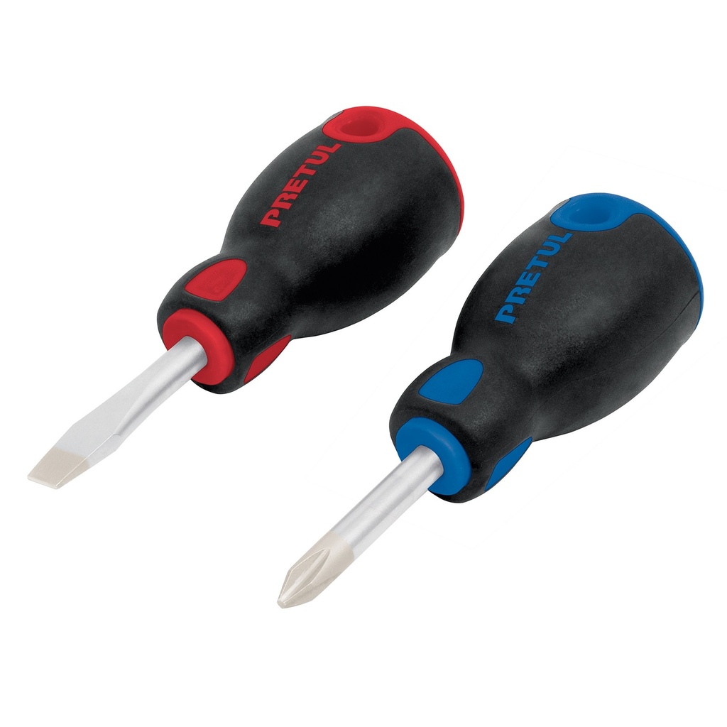 JGO. DESTORNILLADORES DE 2 PZAS MOD. JDT-2BP REF. 20217 MARCA PRETUL