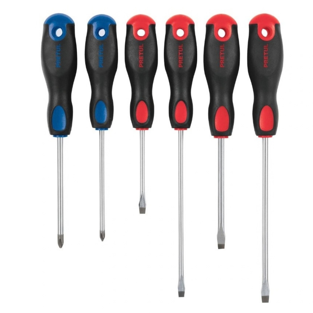DESTORNILLADOR JGO. 6 PZAS. MOD. JD-6BP REF. 20220 MARCA PRETUL