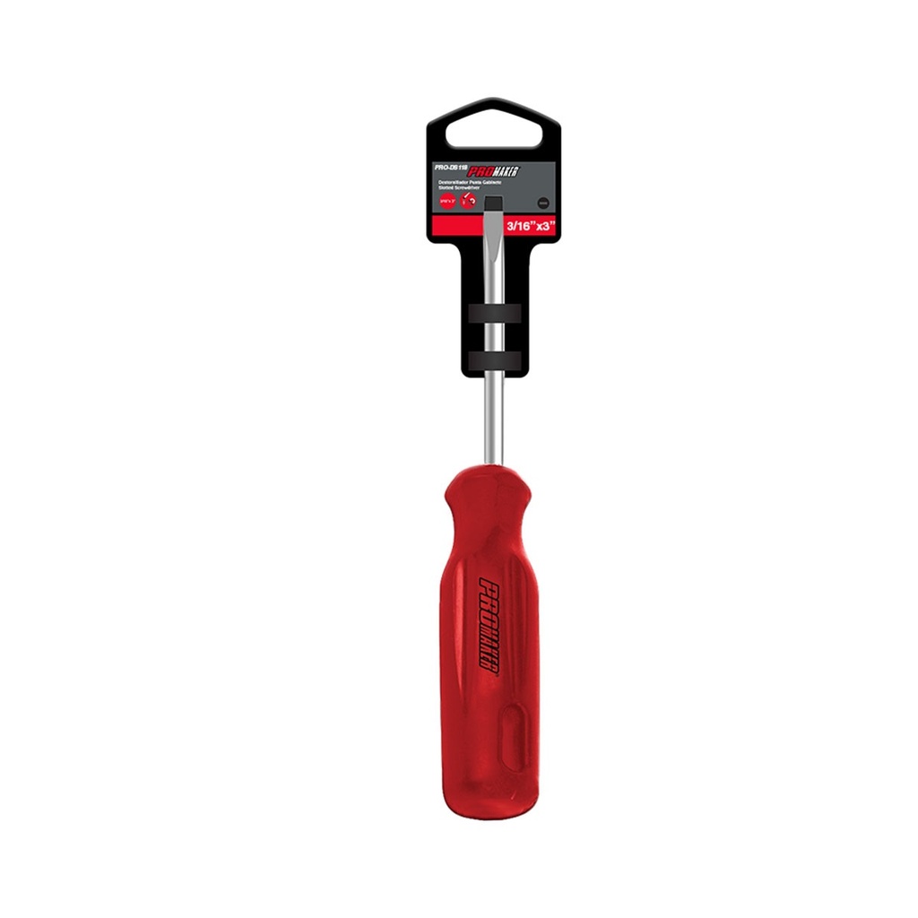 DESTORNILLADOR BASICO PUNTA PALA 3/16" X 3" REF. PRO-DS118 COD. 466522 MARCA PROMAKER