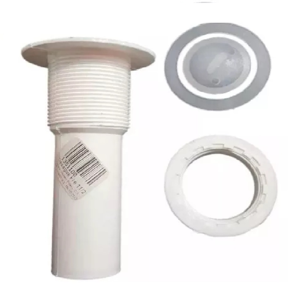 DESAGUE PARA BATEA PLASTICO BLANCO DE 1 1/2" MOD. DE LUJO REF. DES-1/2 COD. 001442 MARCA UNION K