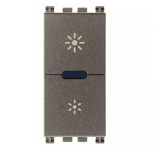 DIMMER ELECTRONICO TOUCH 40-400W / 3-200W SERIE ARKE REF. 19135.1.120.M COLOR METAL MARCA VIMAR