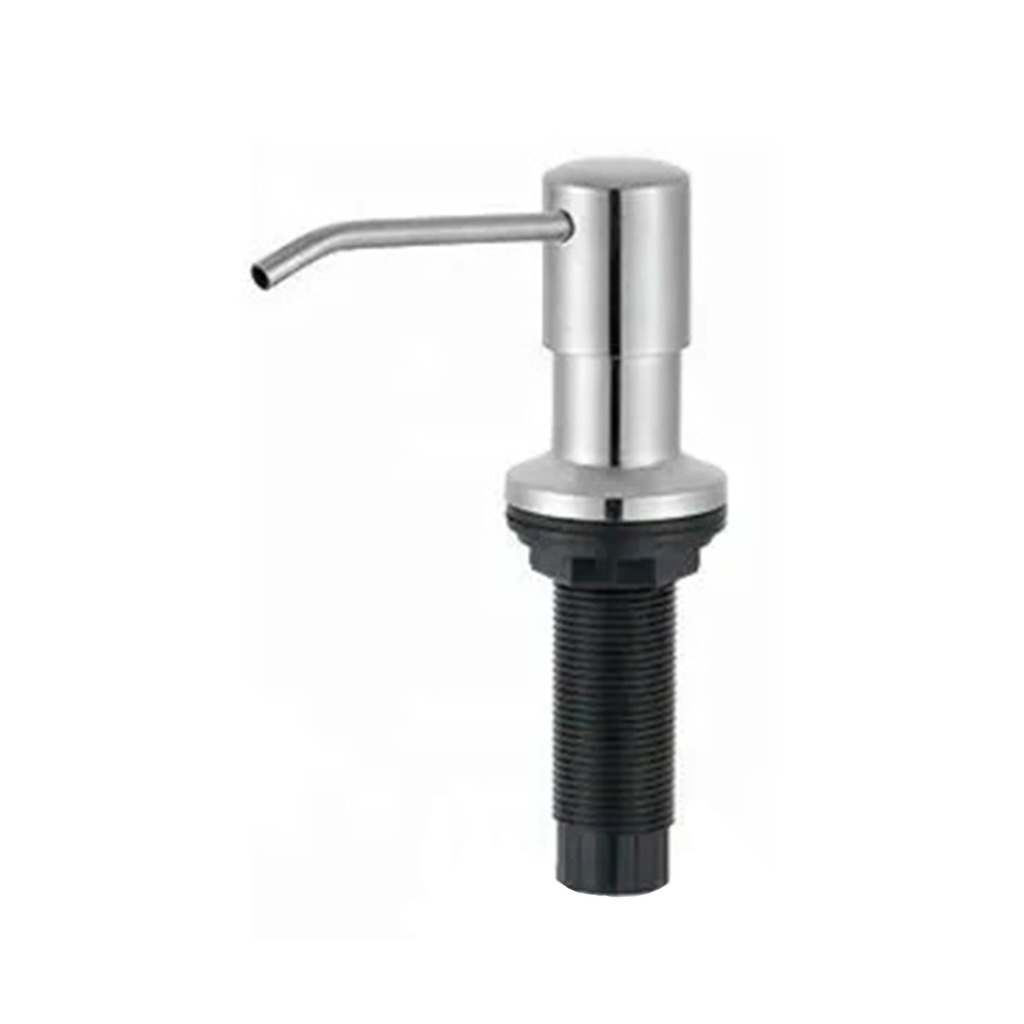 DISPENSADOR MANUAL PLASTICO DE JABON LIQUIDO CON ACERO INOX. CROMO REF. GRI.01.03 MARCA BARI