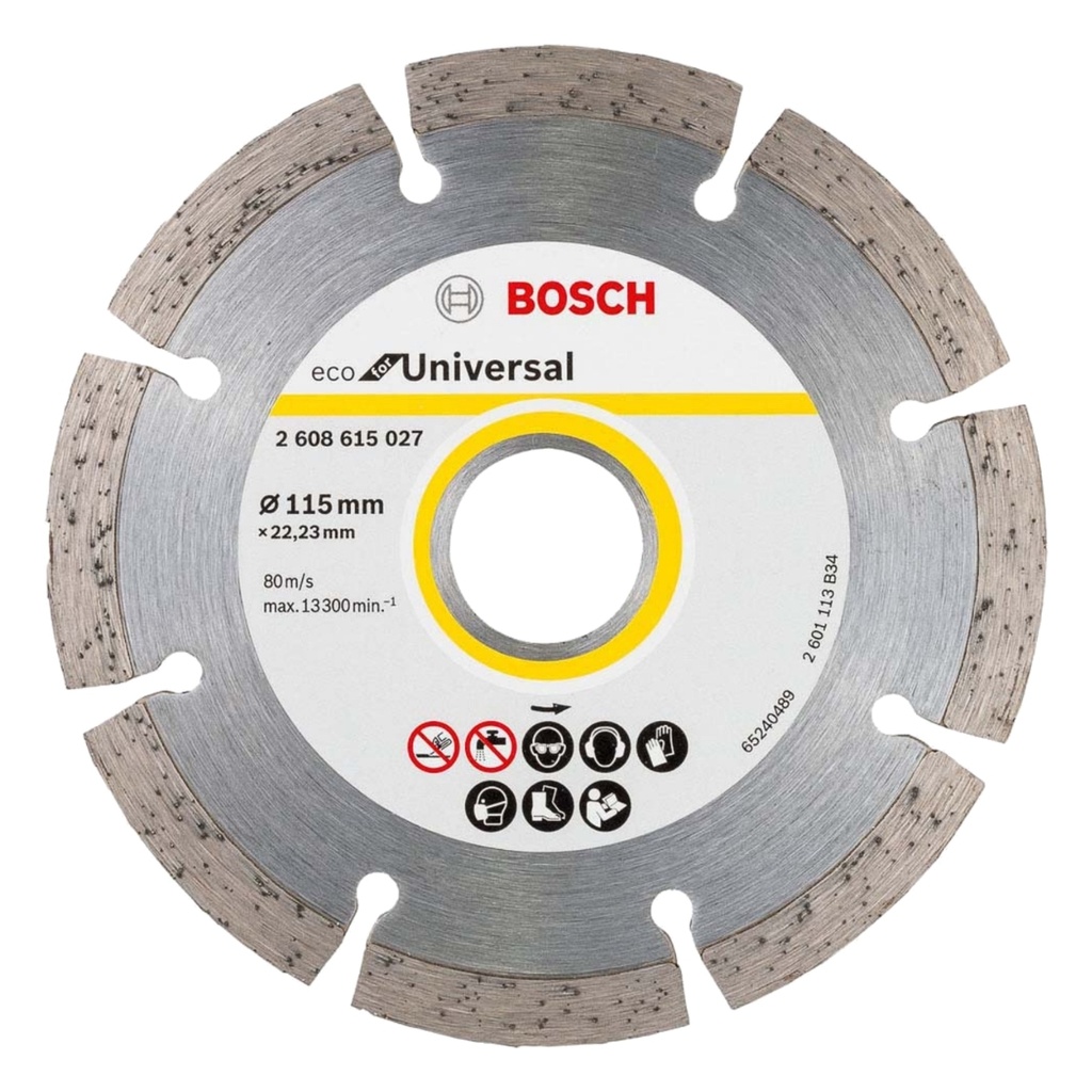 DISCO DE CORTE DIAMANTADO SEGMENTADO 4 1/2" X 7/8" 115X22 MM REF.2608615027 / 875113 / 857048 BOSCH