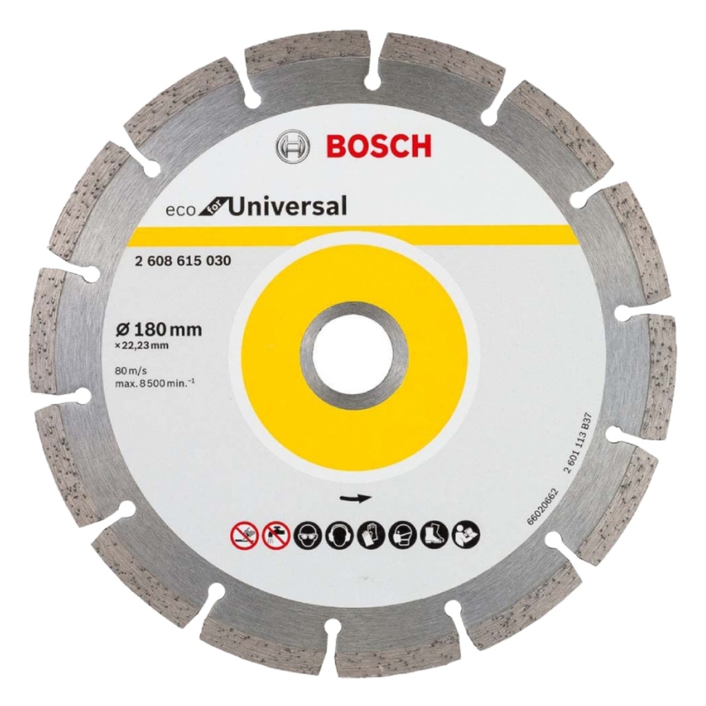 DISCO DE CORTE DIAMANTADO UNIV 7" 180X22 MM SEGMENTADO REF. 2608615030 / 875116 / 857079 MARCA BOSCH