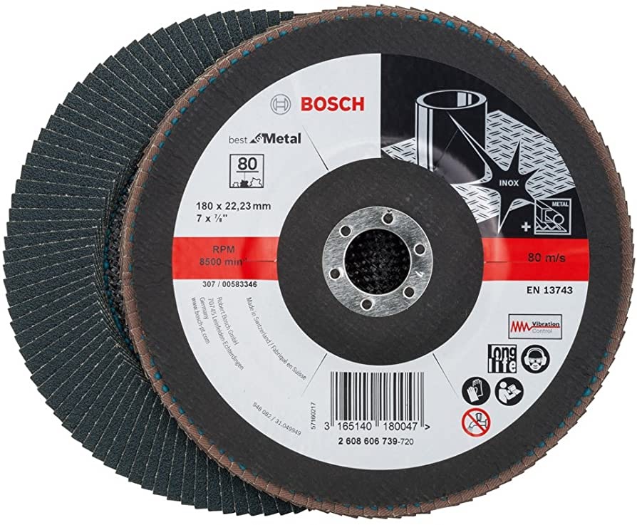 DISCO FLAP 7" X 7/8" GRANO 80 REF. 606739 / 180047 / 879275 MARCA BOSCH