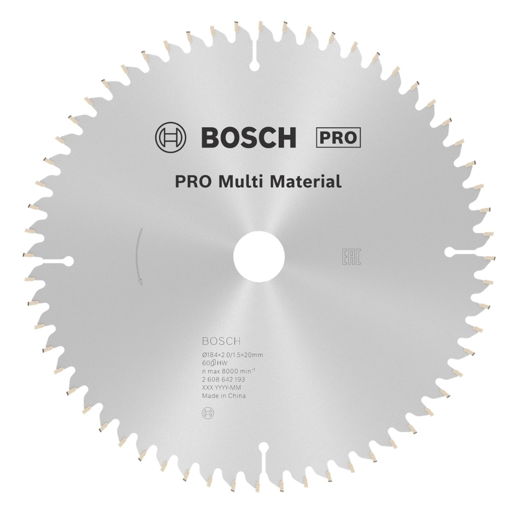 DISCO PARA MULTI-MATERIAL 10" X1" X 3.2MM 120T REF. 2608642199 / 602068 MARCA BOSCH