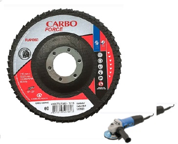 DISCO FLAP 4 1/2" X 7/8" P040 CARBO FORCE REF. 1074 MARCA CARBORUNDUM