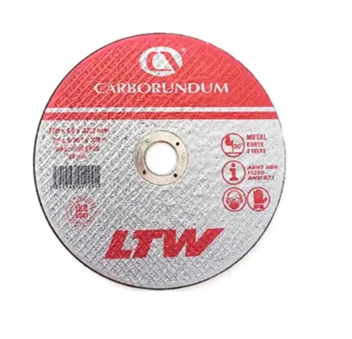DISCO DE CORTE EXTRA FINO P/ METAL 4 1/2" X 5/64" X 7/8" A036 C/REB REF. 2819 MARCA CARBORUNDUM
