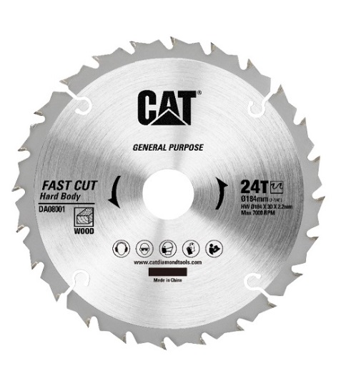 DISCO DE SIERRA CIRCULAR 7 1/4" 24 DIENTES REF. DA08001 MARCA CAT