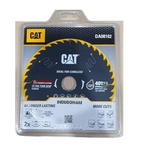 DISCO DE SIERRA CIRCULAR 7 1/4" 40 DIENTES REF. DA08102 MARCA CAT