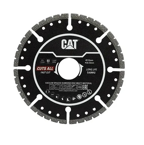 DISCO DE CORTE DIAMANTADO SEGMENTADO 4 1/4" 115 MM MULTIMATERIAL REF. DA09052 / 893064 MARCA CAT