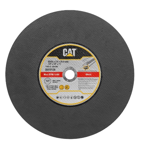 DISCO DE CORTE METAL 14" X 1/8" X 1" REF. DA10126 MARCA CAT