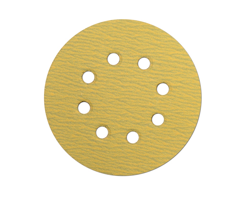DISCO DE LIJA ORBITAL 125 MM 5" GRANO 120 DE VELCRO REF. DA3675P120 MARCA DEERFOS