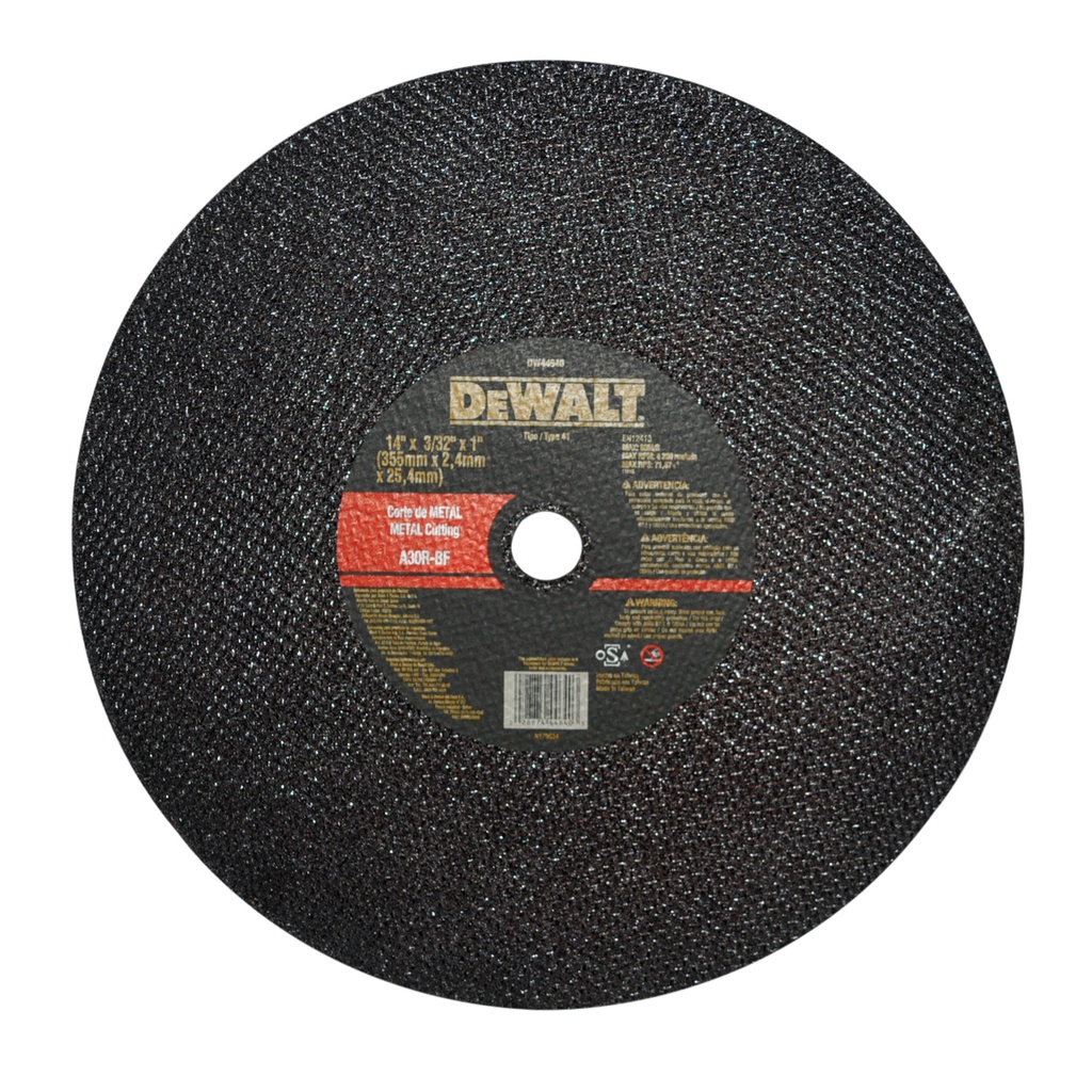 DISCO DE CORTE P/TRONZADORA 14" X 7/64 X 1" (355 X 2.8 X 25.40 MM) LISO REF. 446403 / DIS-702 DEWALT