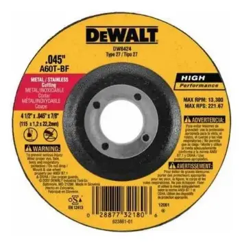 DISCO DE CORTE ABRAS ULTRA FINO C/R 4 1/2" X0.045MM X 7/8" REF.DW8424 / 321806/ DIS-700 MARCA DEWALT