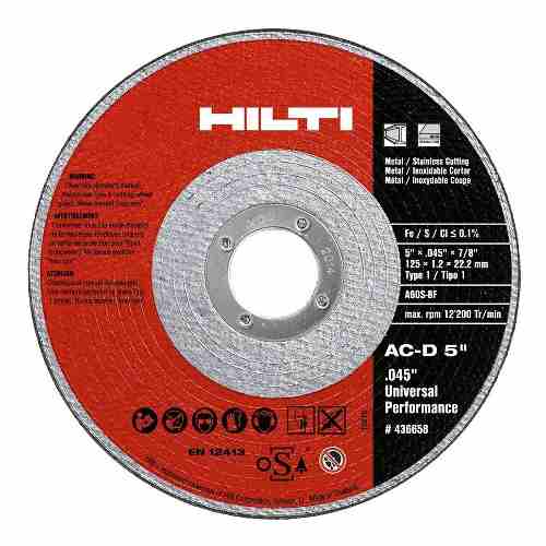 DISCO DE CORTE DE 4 1/2" X 1/8" X 7/8" REF. 3551026 MARCA HILTI