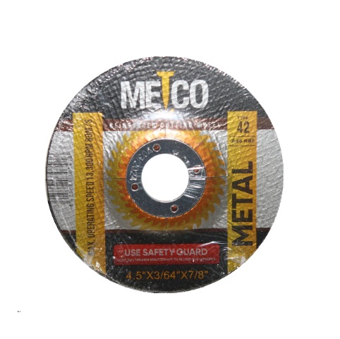 DISCO DE CORTE 4 1/2 " X 3/64"( 1.19MM ) X 7/8" SPEED 13.300 RPM REF. 301414 MARCA METCO