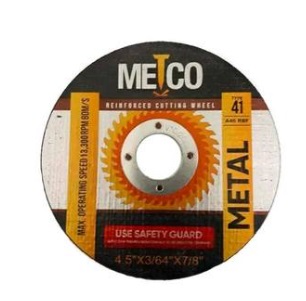 DISCO DE DESBASTE 4,5" X 1/4" X 7/8 SPEED 13.300 RPM REF. 304415 MARCA METCO