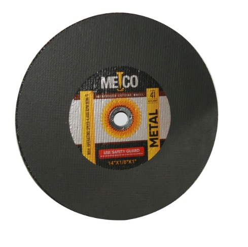 DISCO DE CORTE PARA TRONZADORA 14" X 1/8" X 1" SPEED 4.400 RPM REF. 301148 MARCA METCO