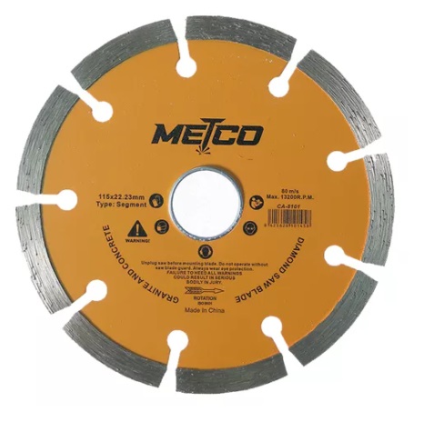 DISCO DIAMANTADO SEGMENTADO DE 7" PARA CONCRETO 8.500 RPM REF. 202704 MARCA METCO
