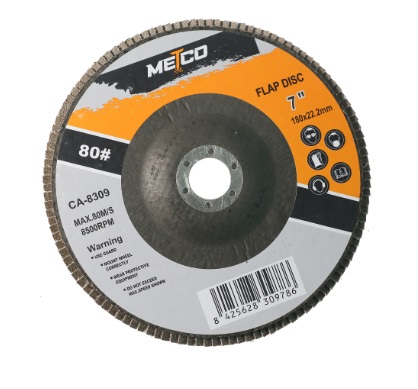 DISCO FLAP 7" GRANO 80 8.500 RPM REF. 309786 MARCA METCO